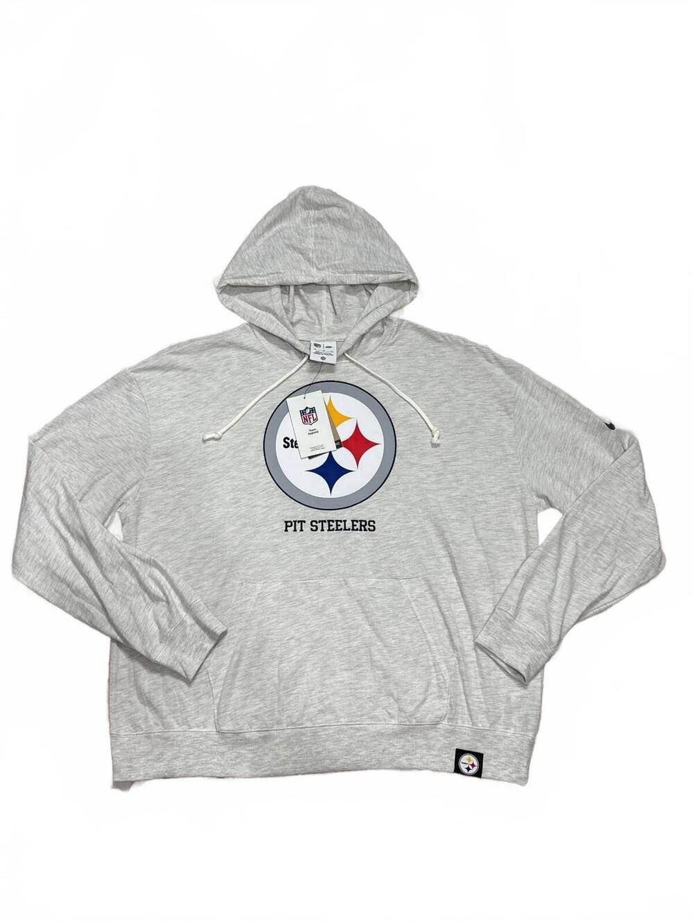 Nike NFL Pittsburgh Steelers Hoodie Sweatshirt XL Light Gray